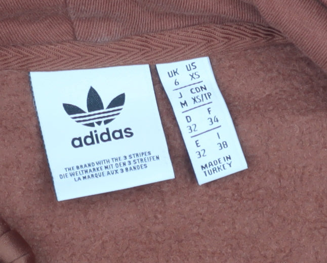 Adidas Women's Brown Pullover Hoodie, Size 6, Casual