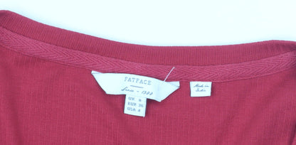 FatFace Women's Red Sleeveless Basic T-Shirt Size 8