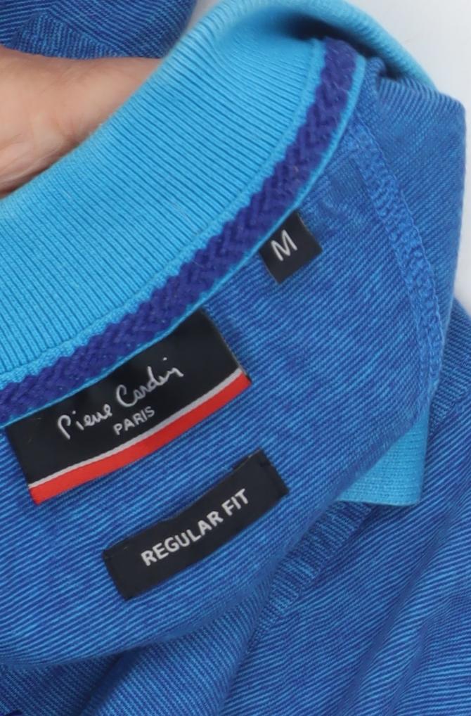 Pierre Cardin Men's Blue Regular Fit Polo, M
