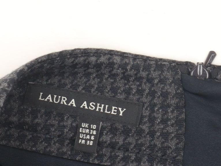 Laura Ashley Women’s Black Houndstooth Pencil Skirt