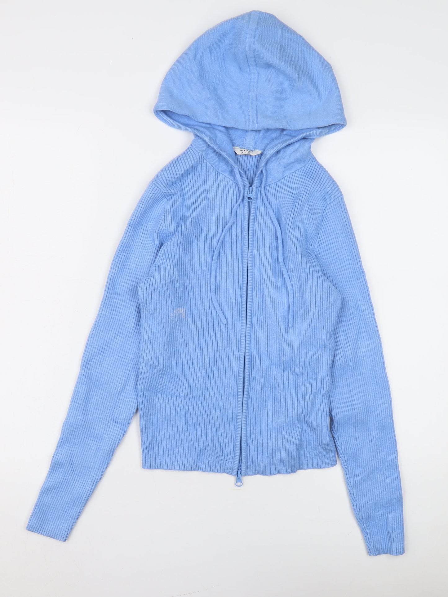 Womens UK Size 12 Jack Wills Blue Full Zip Hoodie