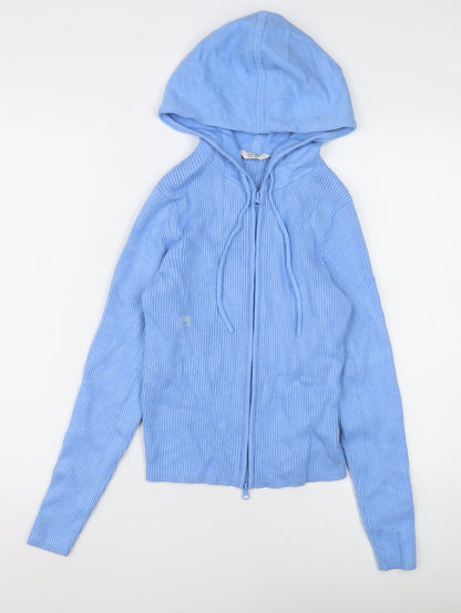 Womens UK Size 12 Jack Wills Blue Full Zip Hoodie