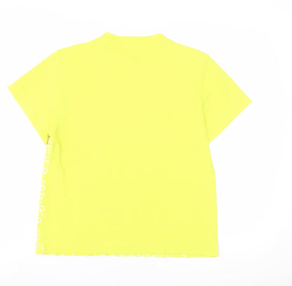 Womens UK Size XS adidas Yellow Basic T-Shirt