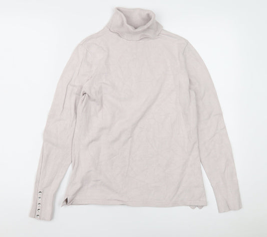Womens UK Size 10 M&Co Ivory Pullover Jumper