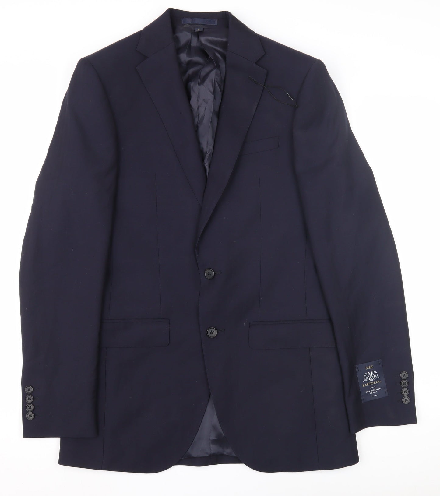 Mens UK Size 36 Marks and Spencer Regular Blue Suit Jacket