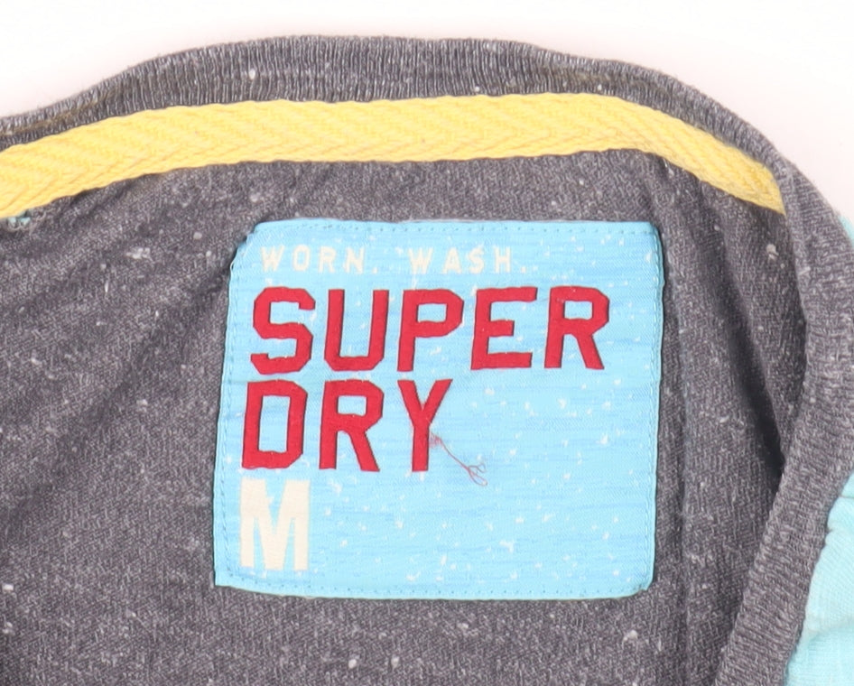 Unisex Adults UK Size M Superdry Multicoloured Ringer T-Shirt