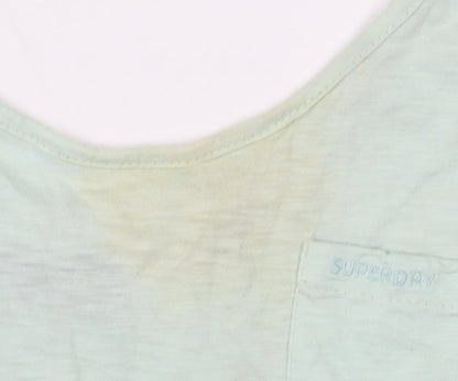 Superdry Women's Green Cotton Tank Top Size 10