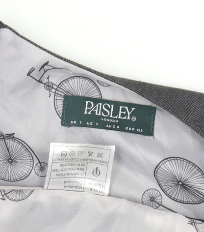 Paisley Boys Grey Waistcoat 7 Years Herringbone Formal