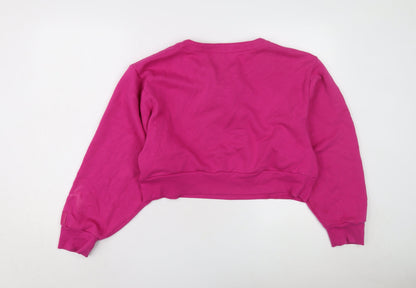 Victoria's Secret Women's Pink Lace-Up Sweatshirt M