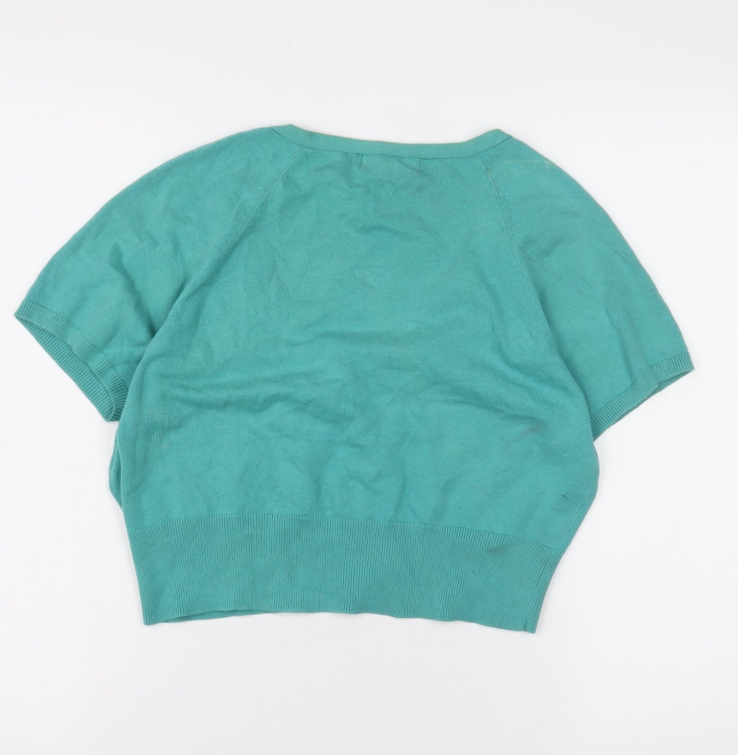 Red Herring Women's Green V-Neck Cardigan Size 14