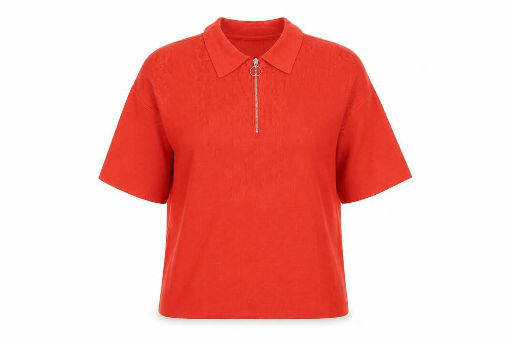 Womens UK Size XS Marks and Spencer Orange Full Zip Jumper