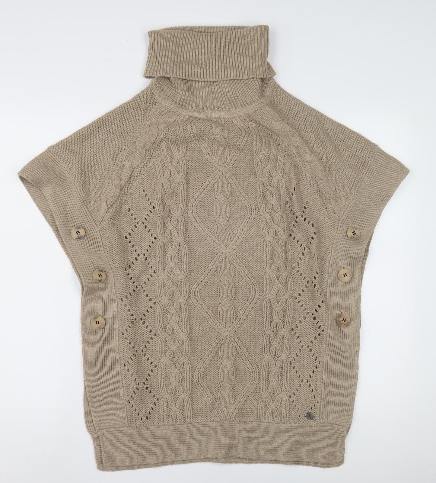 Womens UK Size S Only Beige Cape Jumper
