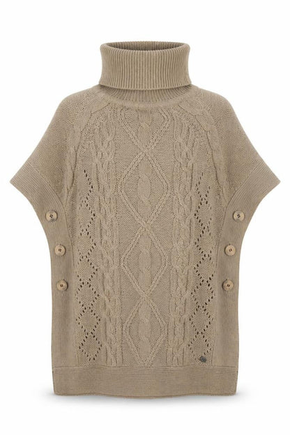 Womens UK Size S Only Beige Cape Jumper
