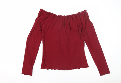 Joe Browns Women's Red Off the Shoulder Blouse Size 12
