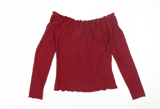 Joe Browns Women's Red Off the Shoulder Blouse Size 12