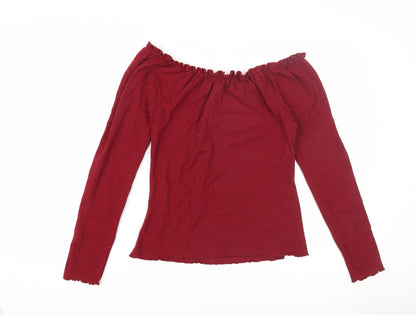 Joe Browns Women's Red Off the Shoulder Blouse Size 12
