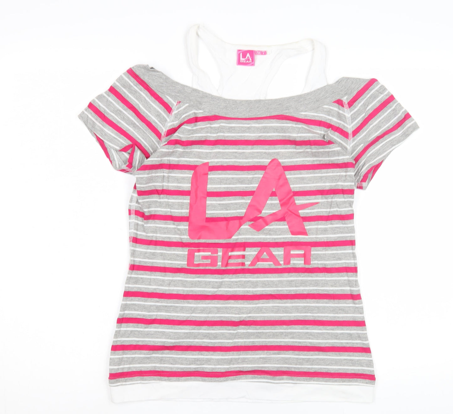 Womens UK Size 12 LA Gear Multicoloured Basic T-Shirt