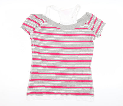 Womens UK Size 12 LA Gear Multicoloured Basic T-Shirt