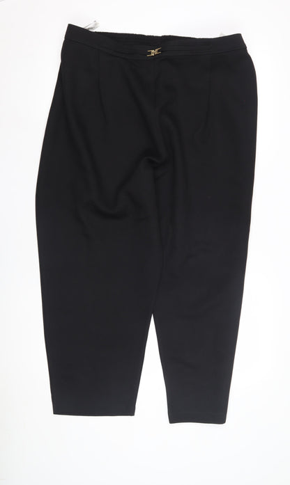 Berkertex Women's Black Trousers, Size 22, Elastic Waist