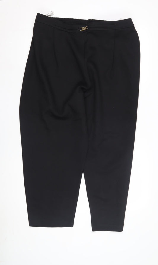 Berkertex Women's Black Trousers, Size 22, Elastic Waist