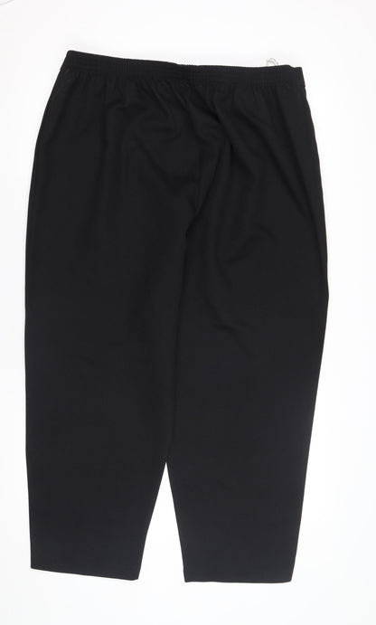 Berkertex Women's Black Trousers, Size 22, Elastic Waist