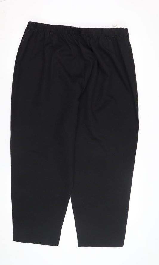 Berkertex Women's Black Trousers, Size 22, Elastic Waist