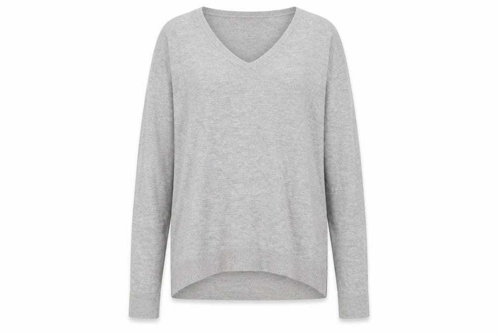 Womens UK Size 8 Mango Grey Pullover Jumper