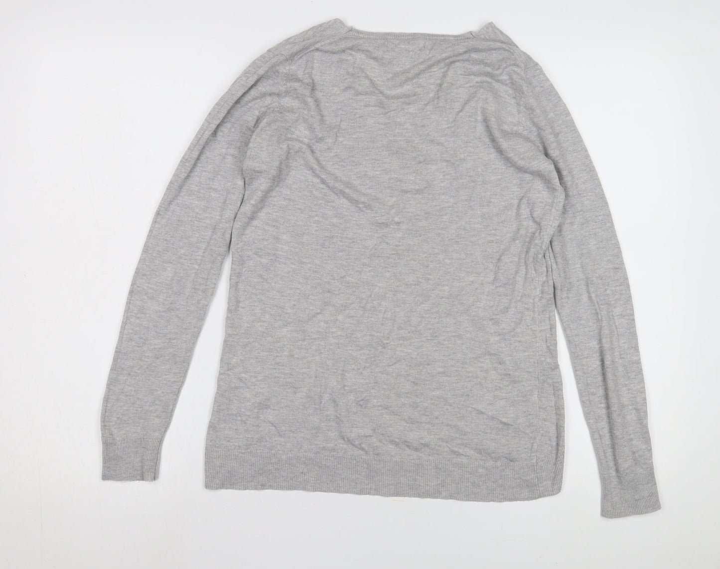 Womens UK Size 8 Mango Grey Pullover Jumper