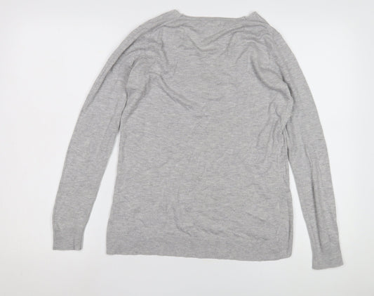 Womens UK Size 8 Mango Grey Pullover Jumper