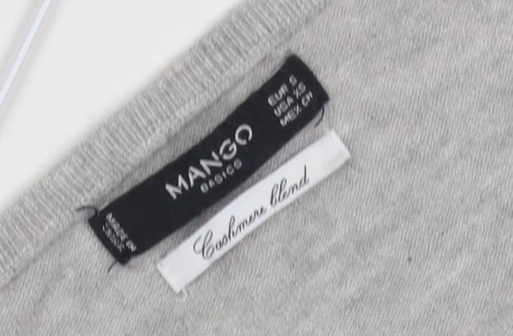 Womens UK Size 8 Mango Grey Pullover Jumper