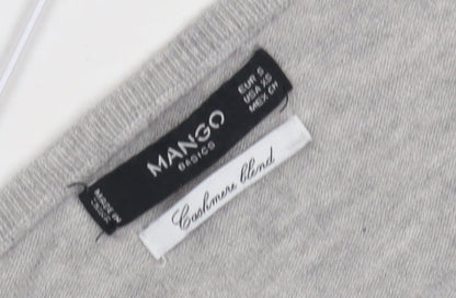 Womens UK Size 8 Mango Grey Pullover Jumper