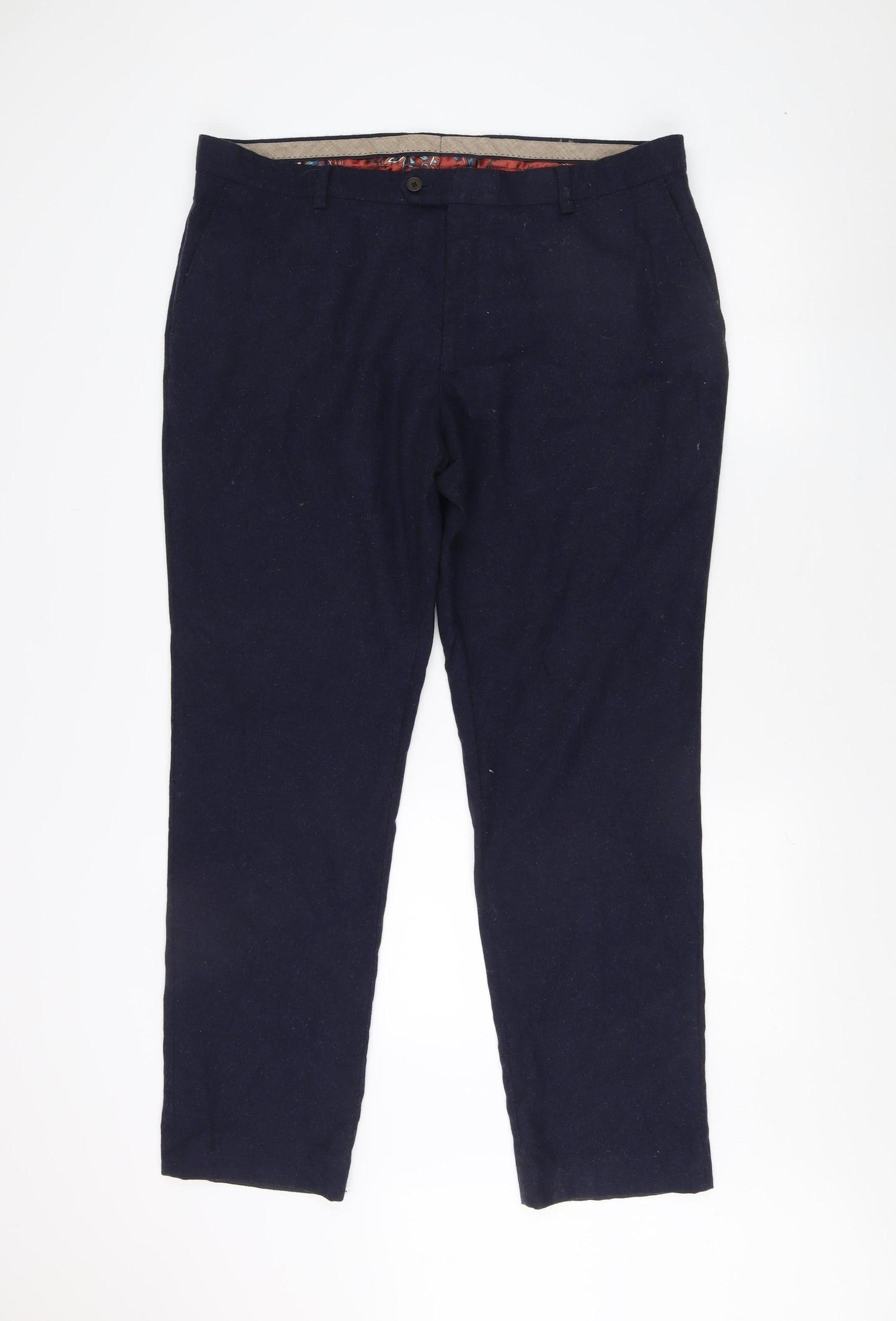 Next Men's Blue Regular Trousers Size 38 Waist
