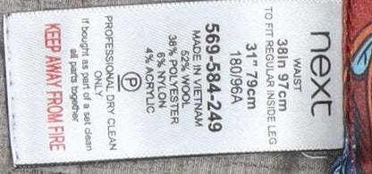 Next Men's Blue Regular Trousers Size 38 Waist