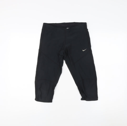 Womens UK Size XS Nike  Cropped Black Leggings