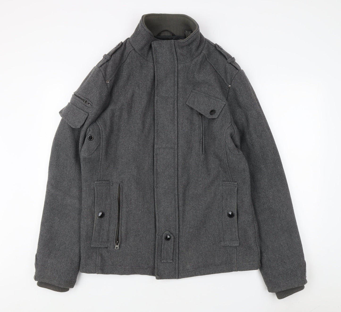 Mens UK Size L Projek Raw Grey Military Jacket