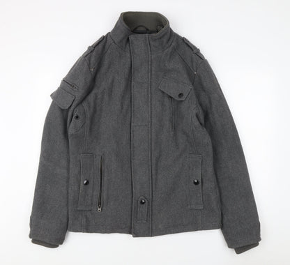 Mens UK Size L Projek Raw Grey Military Jacket