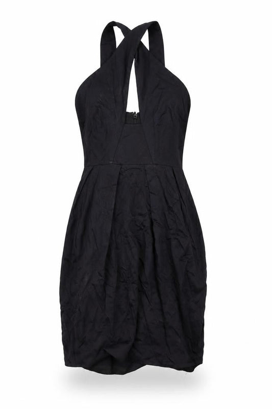 Front view of French Connection Women's Black Halter Dress, size 8