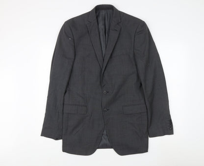 Marks and Spencer Men's Grey Blazer 38L - Classic Style