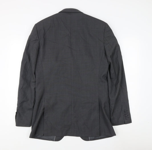 Marks and Spencer Men's Grey Blazer 38L - Classic Style