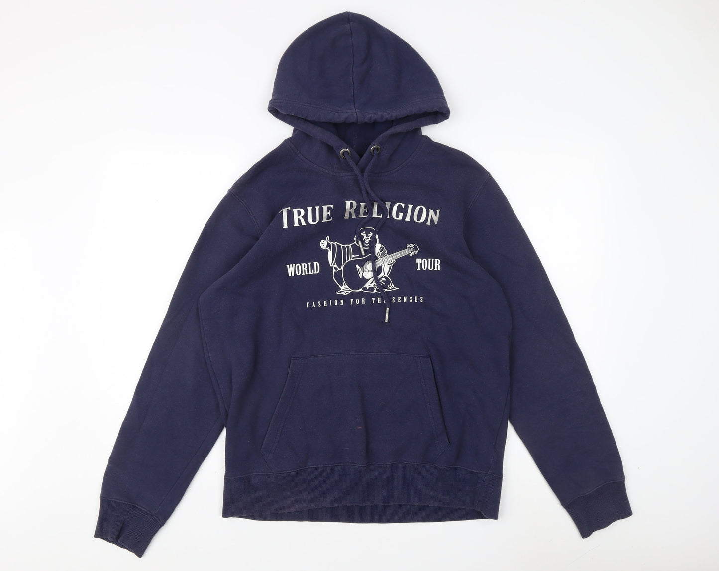 True Religion Men's Blue L Graphic Hoodie
