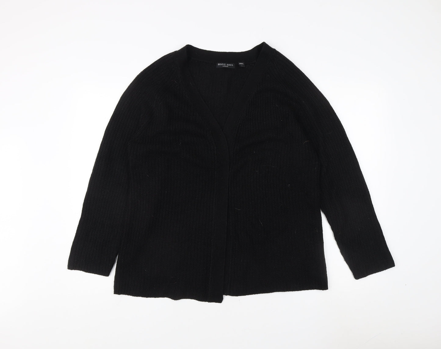 Womens UK Size 12 Brave Soul Black Cardigan Jumper