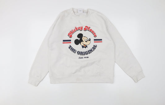 Womens UK Size XS Disney White Pullover Sweatshirt
