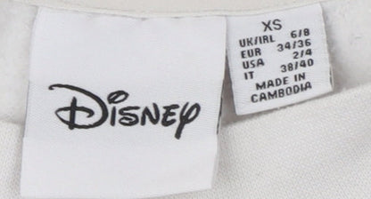 Womens UK Size XS Disney White Pullover Sweatshirt