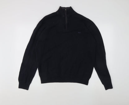 Wolsey Men's Black High Neck Pullover Jumper M