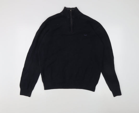 Wolsey Men's Black High Neck Pullover Jumper M