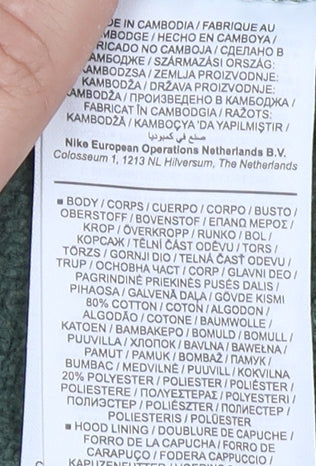 Nike Unisex Green Pullover Hoodie M