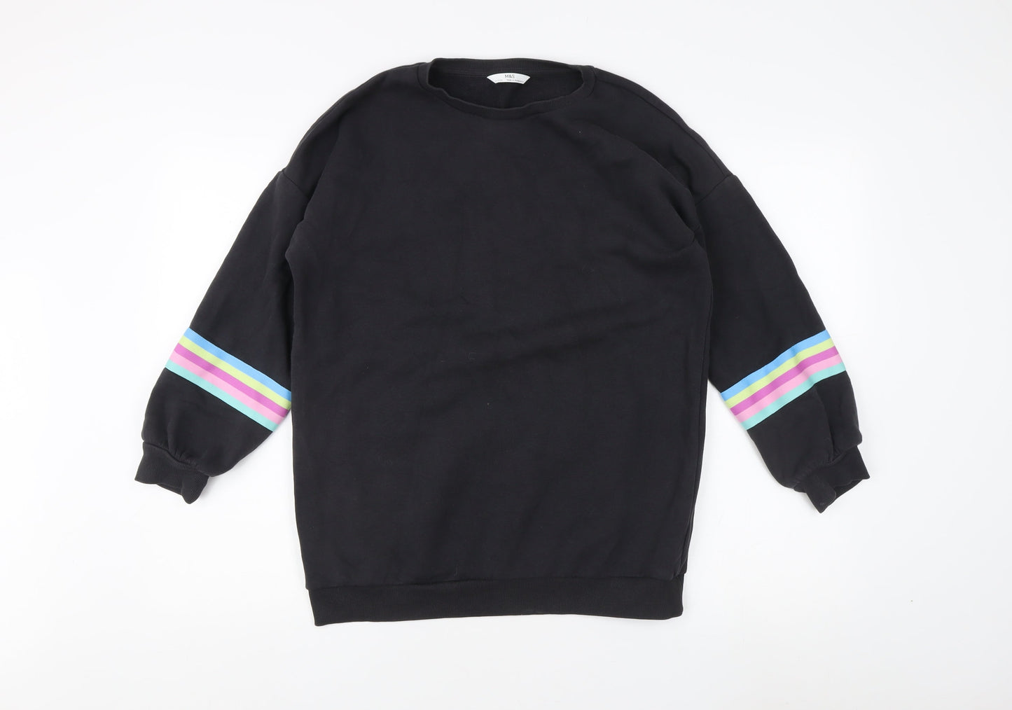 Marks and Spencer Girls Black Sweatshirt 12-13 Yrs