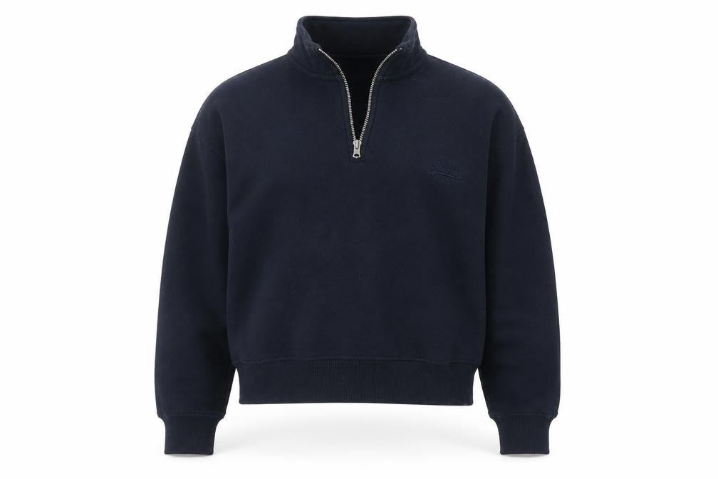 Unisex Adults UK Size S Superdry Black 1/4 Zip Sweatshirt