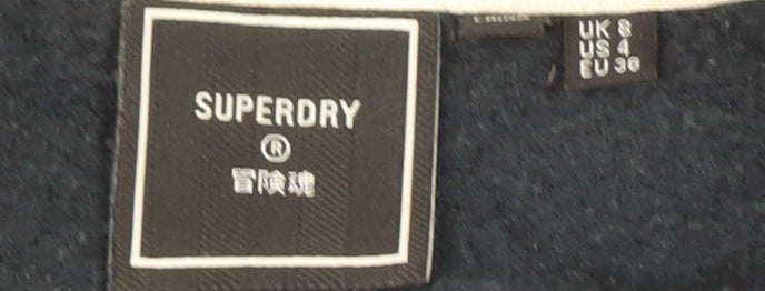 Unisex Adults UK Size S Superdry Black 1/4 Zip Sweatshirt