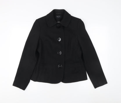 BHS Women's Black Blazer, Regular Fit, Size 10